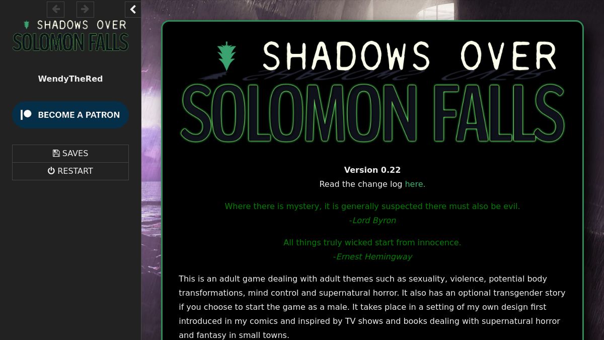 Shadows Over Solomon Falls