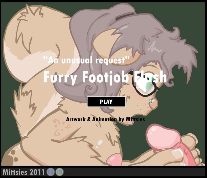 An Unusual Request: Furry Footjob Flash